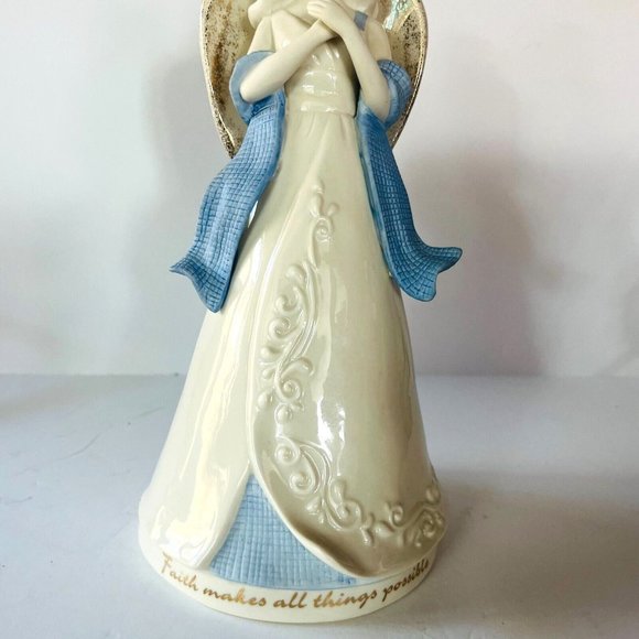 Lenox Gifts of Grace 9" Angel Figurine *Faith/Wind Up  Musical/Porcelain Glossy - Picture 4 of 15